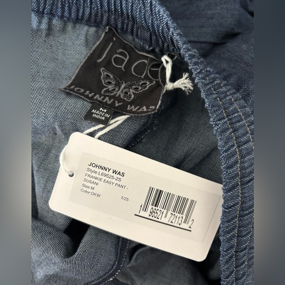 NEW WITH TAGS JADE Johnny Was Frankie Easy Pant Size Women’s Medium Boho Floral - Picture 7 of 9